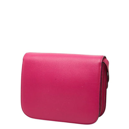 Celine Classic Box Pink Leather Shoulder Bag