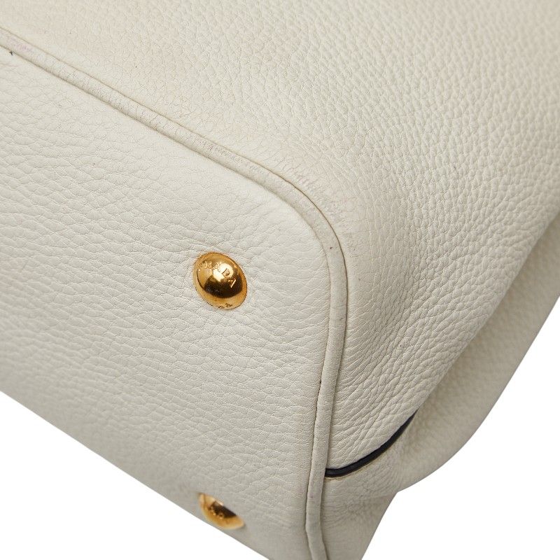 Prada Shoulder Bag 2-Way White Leather