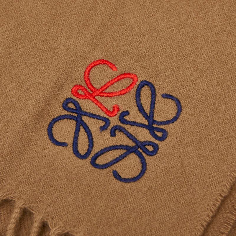 Loewe Anagram Scarf Brown Cashmere