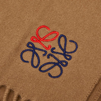 Loewe Anagram Scarf Brown Cashmere