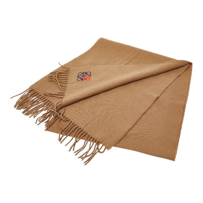 Loewe Anagram Scarf Brown Cashmere