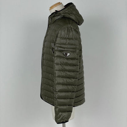 Prada Down Jacket Khaki Polyester Green
