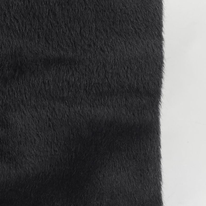 Louis Vuitton Logo Button Long Coat Wool Llama Black