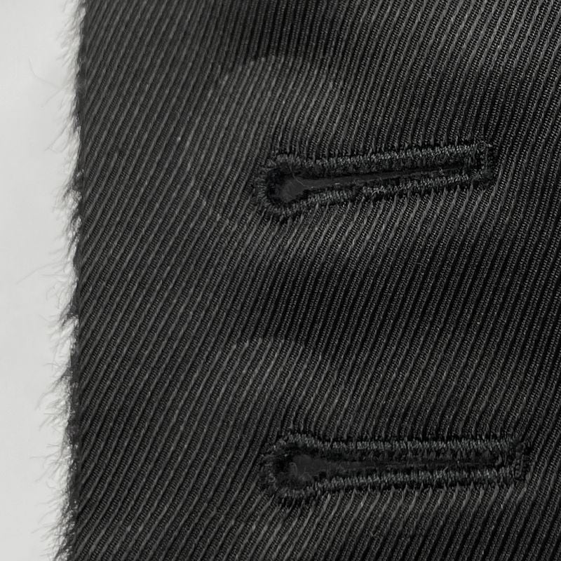 Louis Vuitton Logo Button Long Coat Wool Llama Black