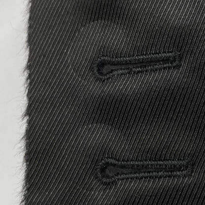 Louis Vuitton Logo Button Long Coat Wool Llama Black