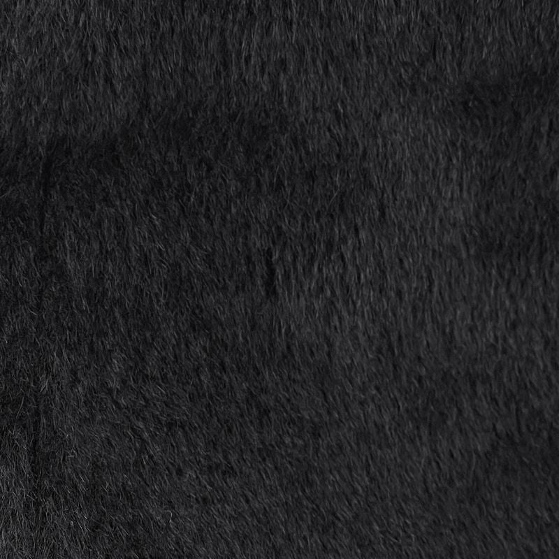 Louis Vuitton Logo Button Long Coat Wool Llama Black