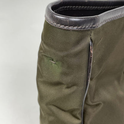 Prada Tote Khaki Nylon Green