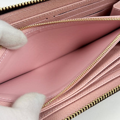 Louis Vuitton Zippy Wallet Round Zip Monogram Brown Rose Velours