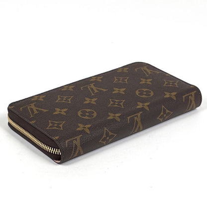 Louis Vuitton Zippy Wallet Round Zip Monogram Brown Rose Velours