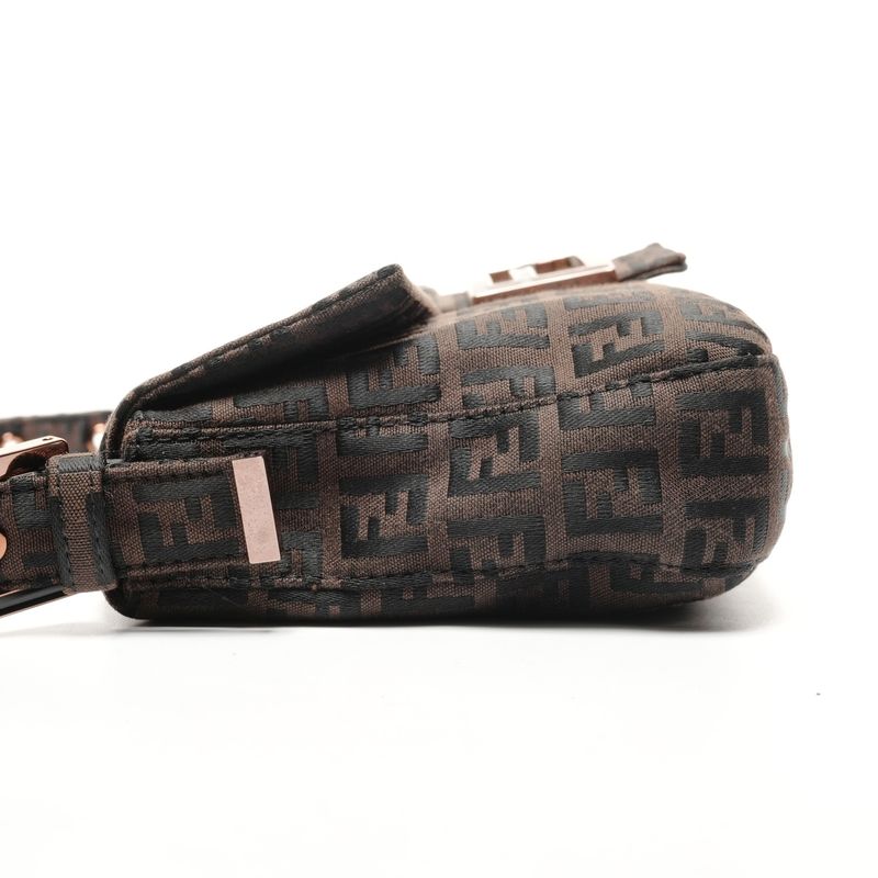 Fendi Shoulder Bag Zucchino Mamma Bucket Canvas