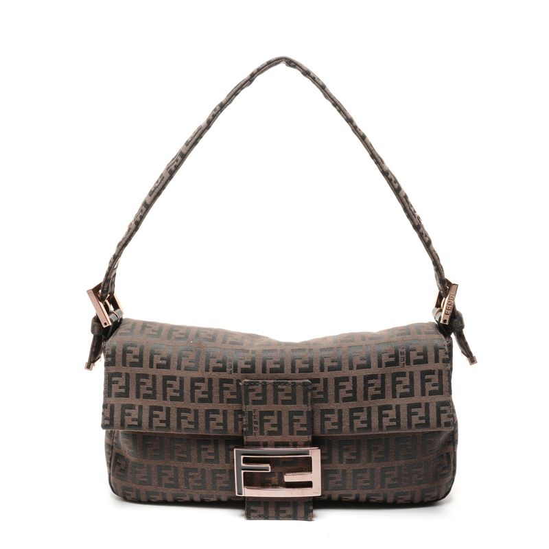 Fendi Shoulder Bag Zucchino Mamma Bucket Canvas