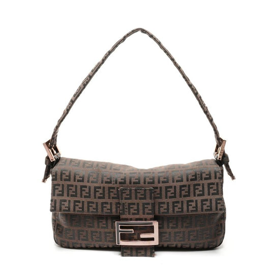 Fendi Shoulder Bag Zucchino Mamma Bucket Canvas