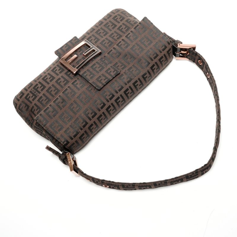 Fendi Shoulder Bag Zucchino Mamma Bucket Canvas