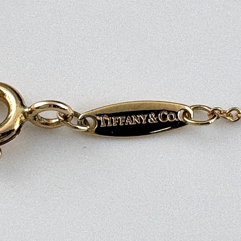 Tiffany & Co by the Yard Necklace YG Yellow Gold Pendant Elsa