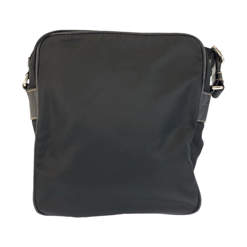 Prada Tessuto Black Nylon Leather Shoulder Bag