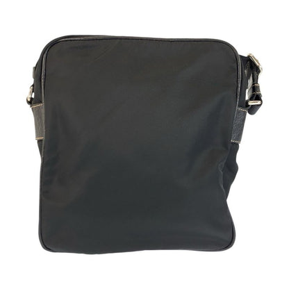 Prada Tessuto Black Nylon Leather Shoulder Bag