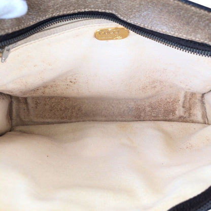 Gucci Vintage Plus Beige Brown Gold GG Supreme Canvas Clutch