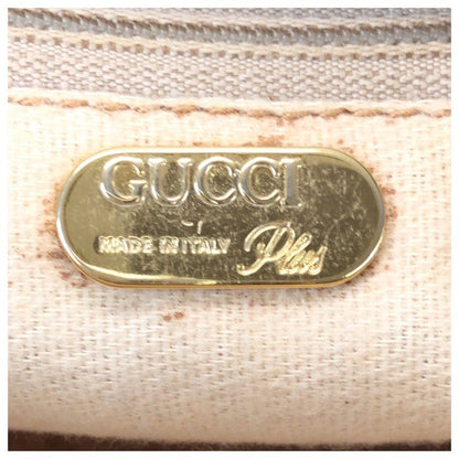Gucci Vintage Plus Beige Brown Gold GG Supreme Canvas Clutch