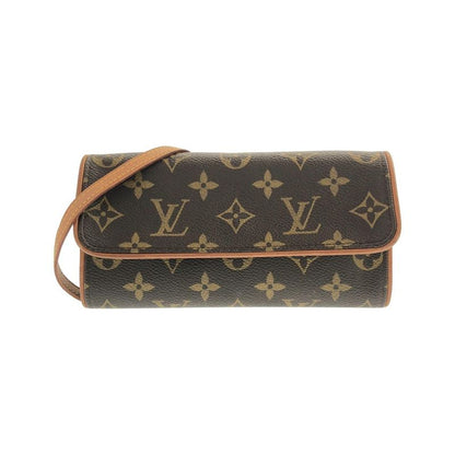 Louis Vuitton Monogram Pochette Twin PM Shoulder Bag Marron