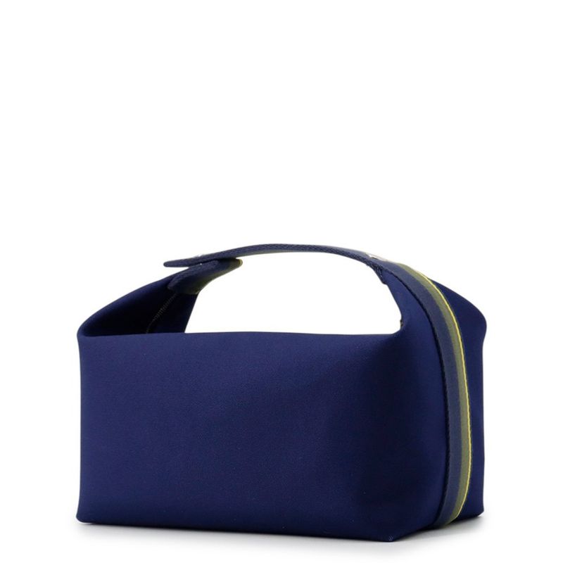 Hermes Pouch Bric-a-Brac GM Pavillon Marine Silver Canvas