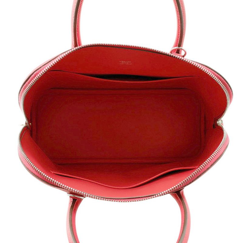 Hermes Handbag Bolide 30 Rose Silver Epsom 2-Way Rose Extreme