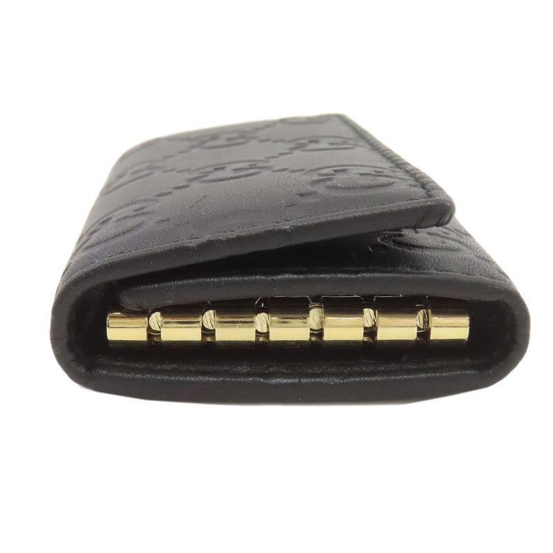 Gucci GG Signature Guccissima Key Case Leather Key Holder