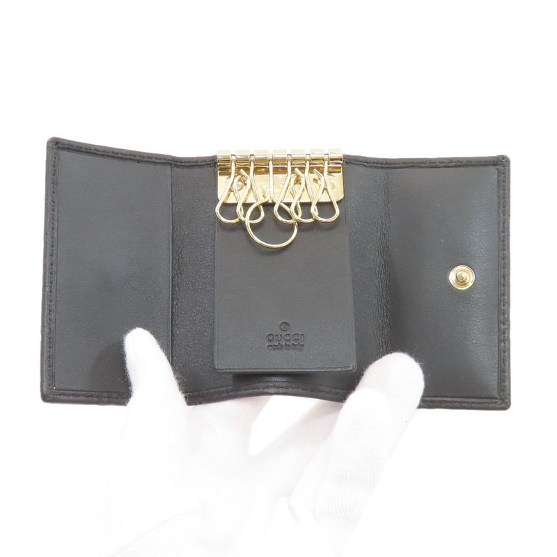 Gucci GG Signature Guccissima Key Case Leather Key Holder