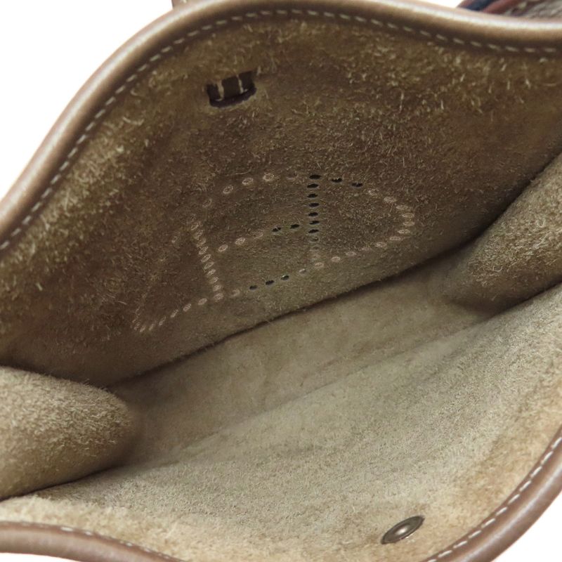Hermes Evelyne TPM Etoupe Silver Shoulder Bag Etoupe Brown