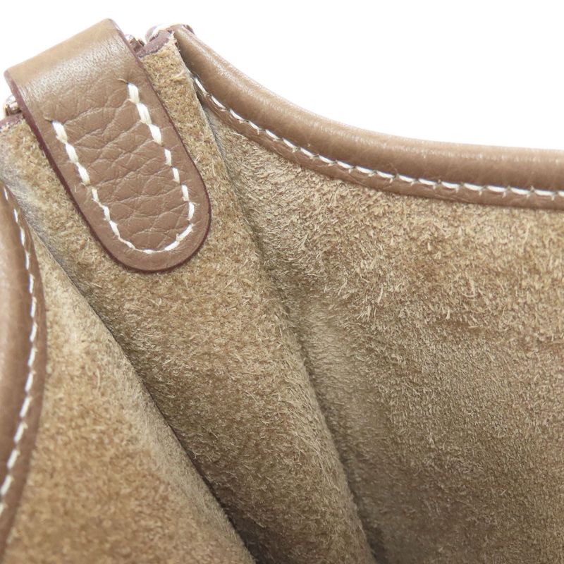 Hermes Evelyne TPM Etoupe Silver Shoulder Bag Etoupe Brown