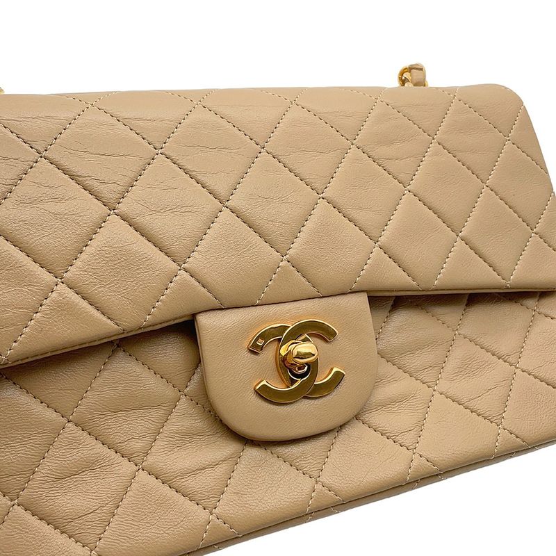 Chanel Chain Shoulder Bag Quilted 23 CC Logo Double Lambskin