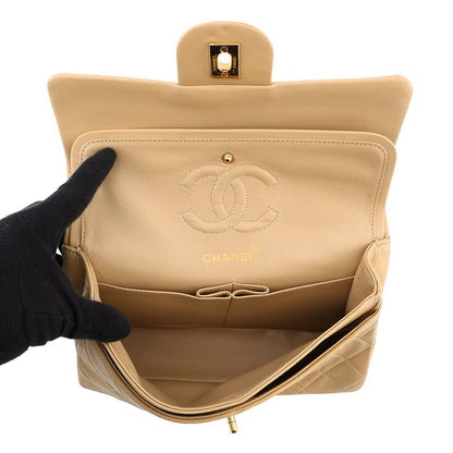 Chanel Chain Shoulder Bag Quilted 23 CC Logo Double Lambskin