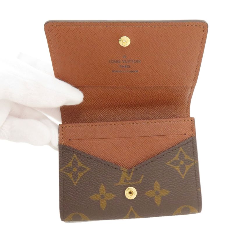 Louis Vuitton Envelope Carte de Visit Card Case Monogram Canvas Monogram Brown