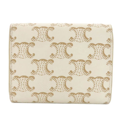 Celine Macadam Pattern Trifold Wallet Bifold Leather