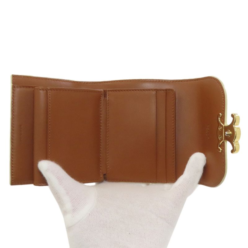Celine Macadam Pattern Trifold Wallet Bifold Leather