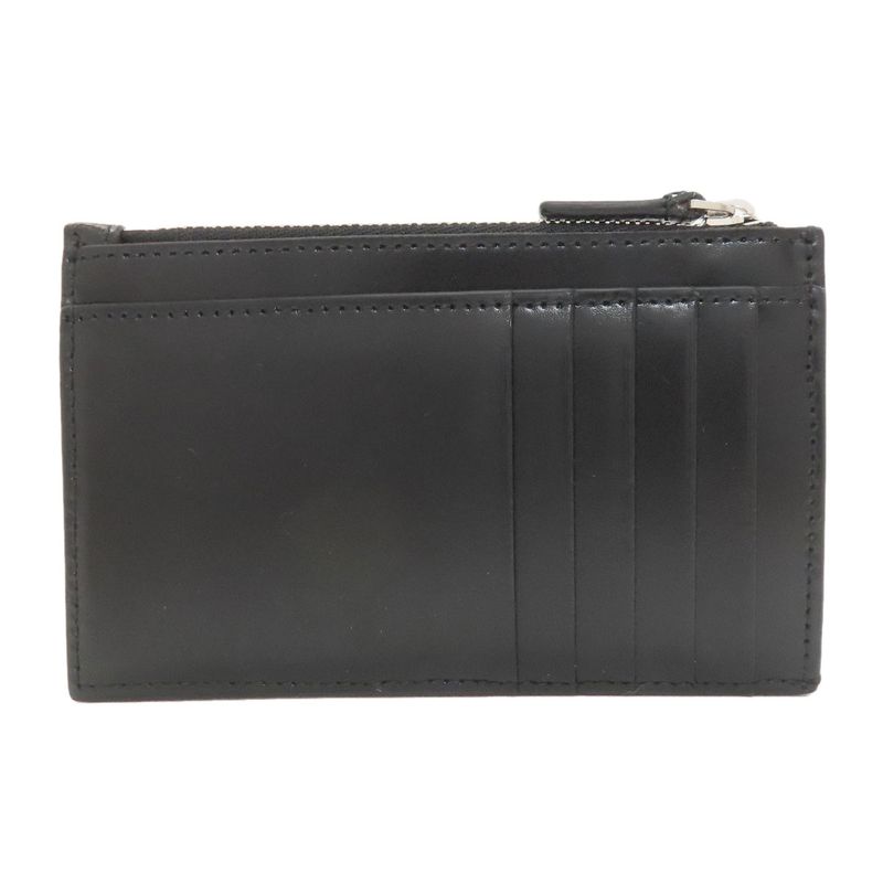 Balenciaga Logo Print Card Case Leather