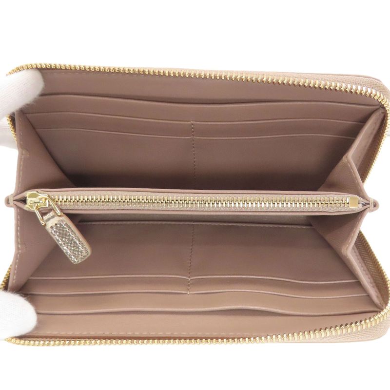 Bvlgari Wallet Leather Gold