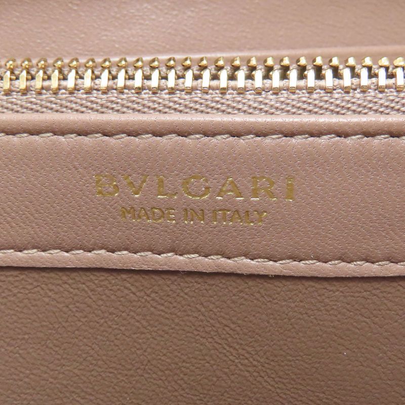 Bvlgari Wallet Leather Gold