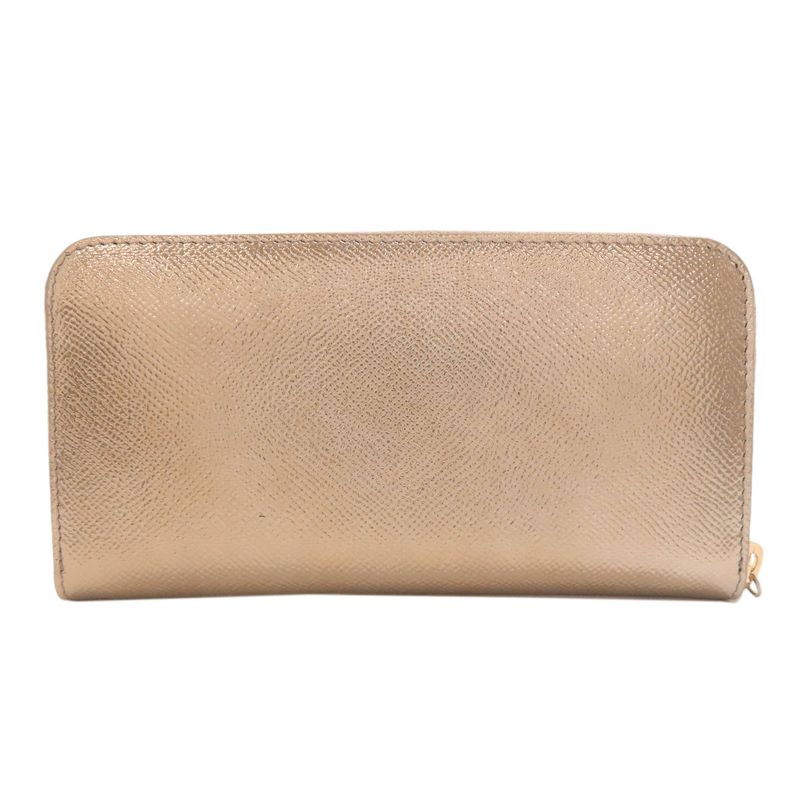 Bvlgari Wallet Leather Gold