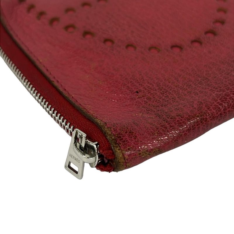 Hermes Bifold Wallet Evelyne Compact Zip Pink Zip Around