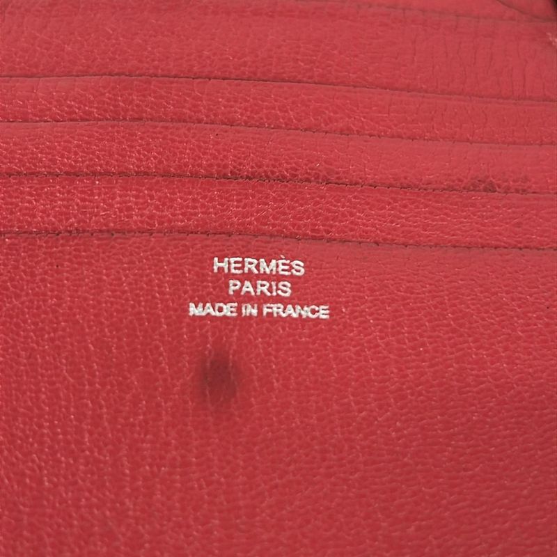 Hermes Bifold Wallet Evelyne Compact Zip Pink Zip Around