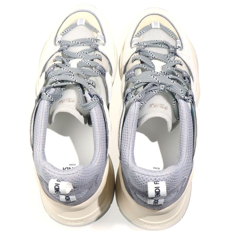 Fendi Fluid Dad Low Cut Sneakers Gray White Graywhite