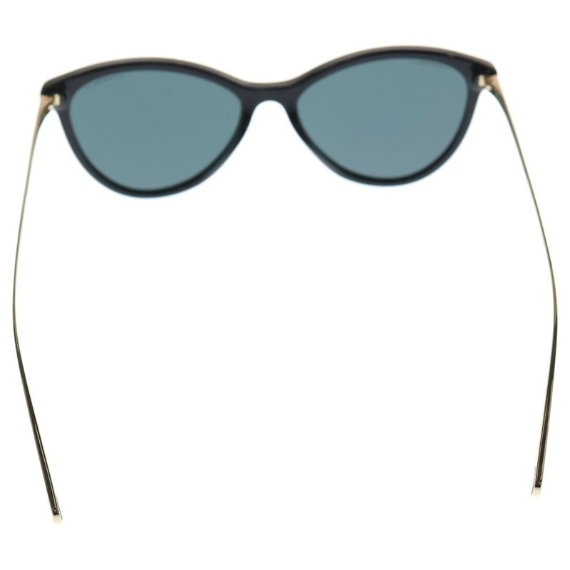 Chanel CC Logo Side Cat Eye Frame Sunglasses Black Gold