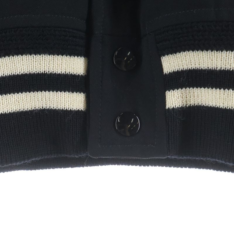 Saint Laurent Paris Teddy Jacket Stadium Bomber Black