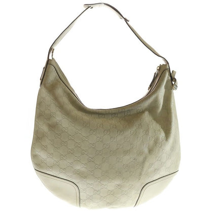 Guccissima Embossed Leather Shoulder Bag Beige