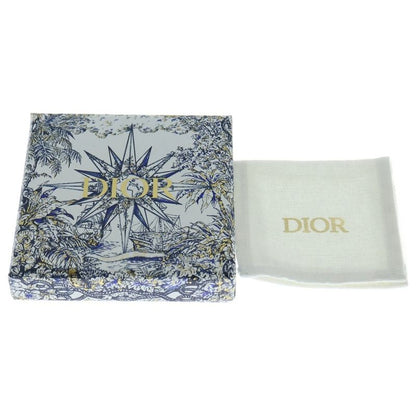 Dior CD Logo Rhinestone Pearl Chien Delia Earrings Silver