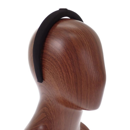 Prada Headband Hair Nylon Black Silver