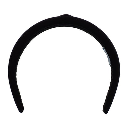Prada Headband Hair Nylon Black Silver