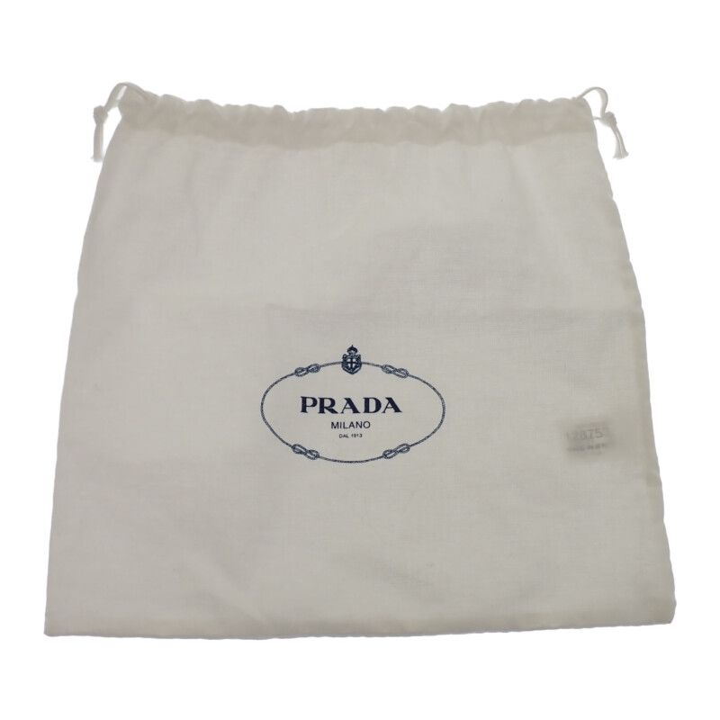 Prada Headband Hair Nylon Black Silver