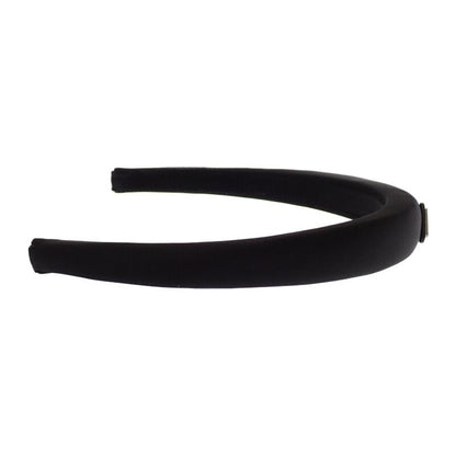 Prada Headband Hair Nylon Black Silver