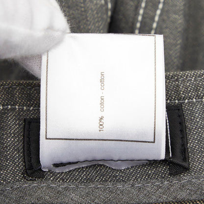 Chanel CC Logo Denim Pants 36 Gray Cotton